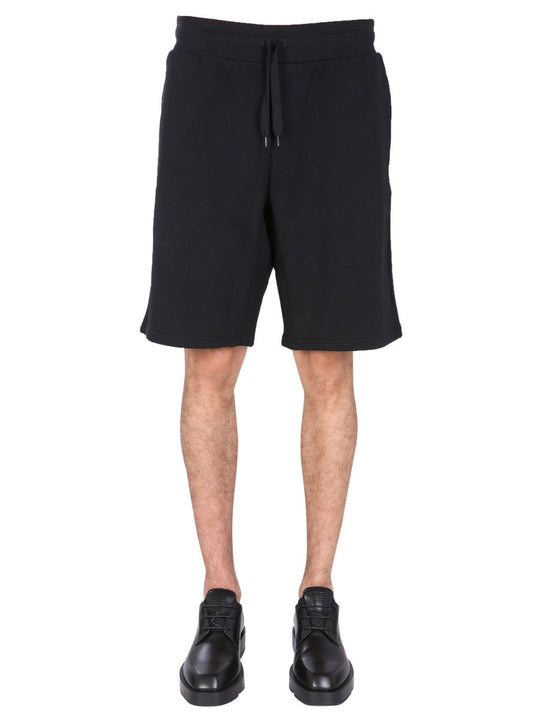 Moschino Bermuda With Logo Embroidered