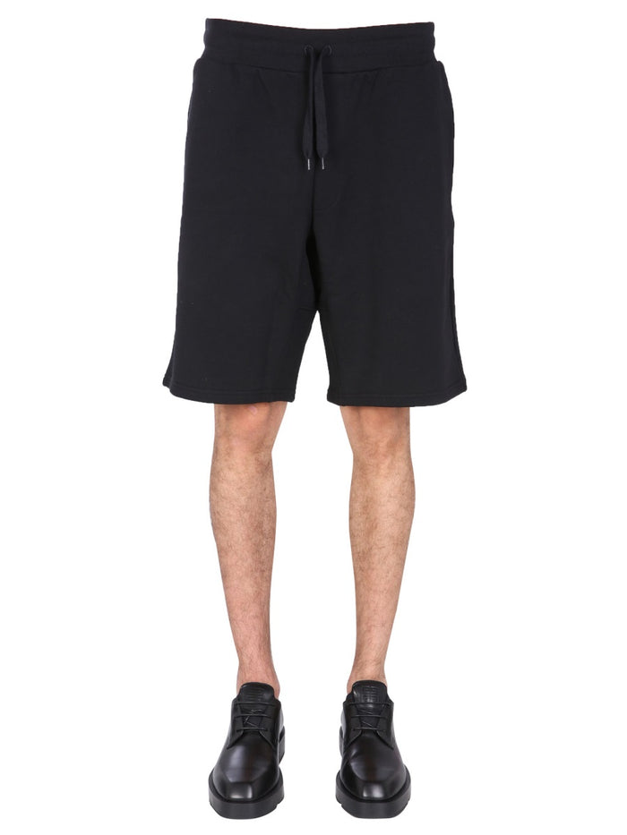 Moschino Bermuda With Logo Embroidered