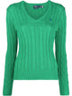 Polo Ralph Lauren V Neck Braided Sweater