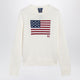 Polo Ralph Lauren Tommy Hilfiger Cream Sweater With Flag Motif