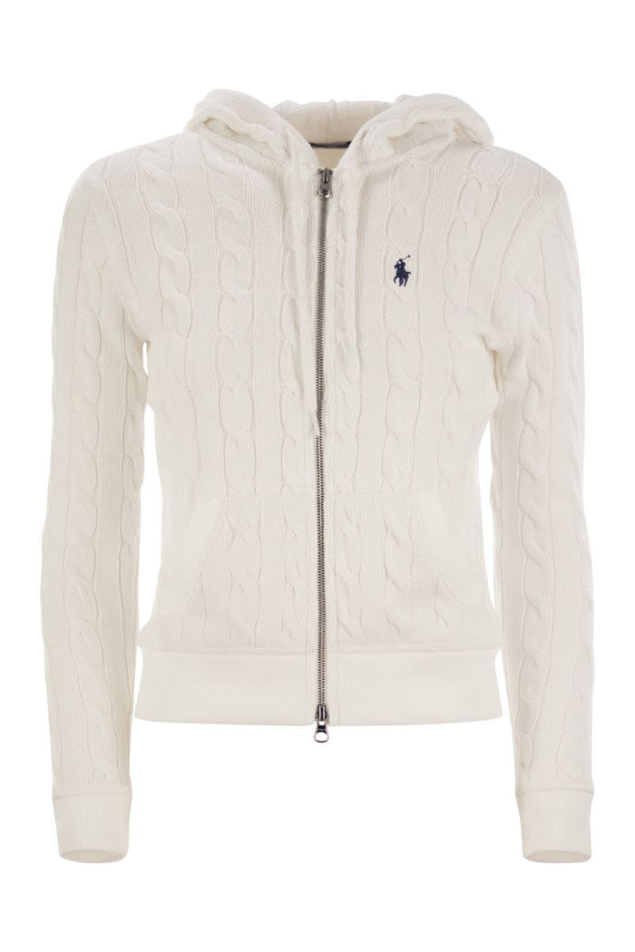 Polo Ralph Lauren Plaited Cotton Zip Sweatshirt