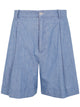 Polo Ralph Lauren Pleated Cotton Chambray Shorts