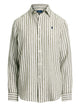 Polo Ralph Lauren Dark Sage White Linen Shirt