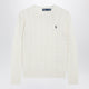 Polo Ralph Lauren Cableknit Sweater In Cream Wool And Cashmere