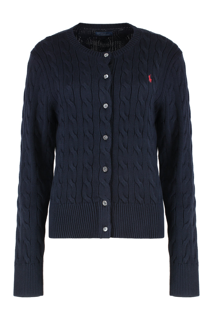 Polo Ralph Lauren Cable Knit Cotton Crew Neck Cardigan