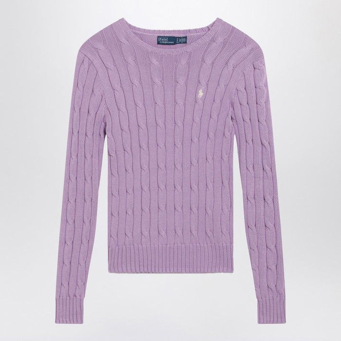 Polo Ralph Lauren Lilac Cotton Cableknit Sweater