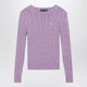 Polo Ralph Lauren Lilac Cotton Cableknit Sweater
