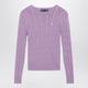 Polo Ralph Lauren Lilac Cotton Cable-Knit Sweater