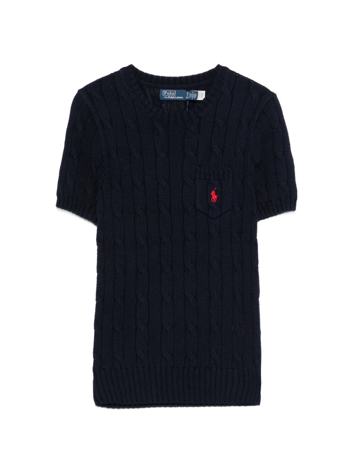 Polo Ralph Lauren Short-Sleeved Cable-Knit Sweater