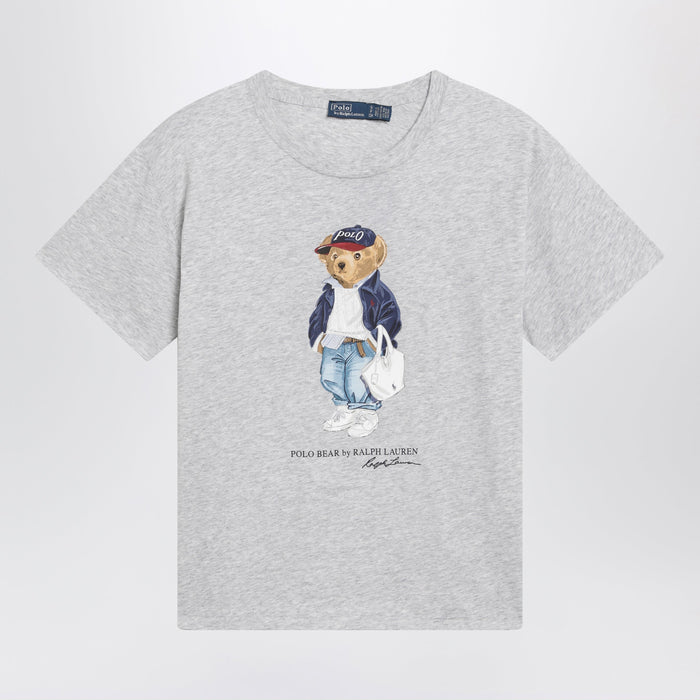 Polo Ralph Lauren Grey Polo Bear Cotton Tshirt