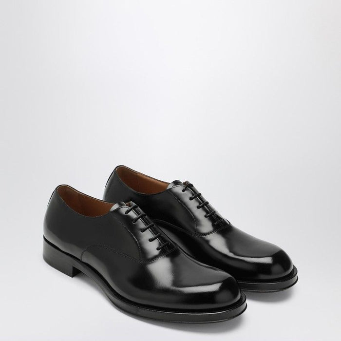 Dries Van Noten Black Laceup Shoes In Leather