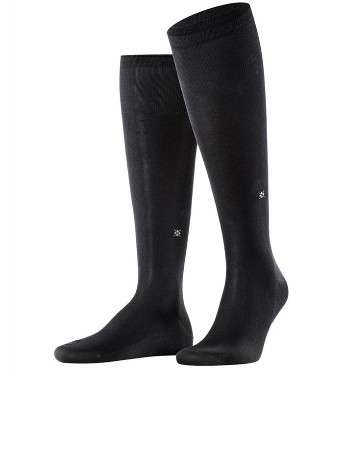 Burlington Cardiff Black Knee-High Socks