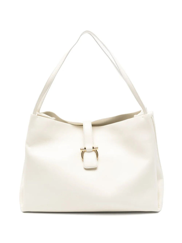 Ferragamo Buckle-Detail Medium Shoulder Bag