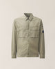 C.p.company Organic Gabardine Zipped Lens Overshirt
