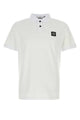 Stone Island White Stretch Piquet Polo Shirt