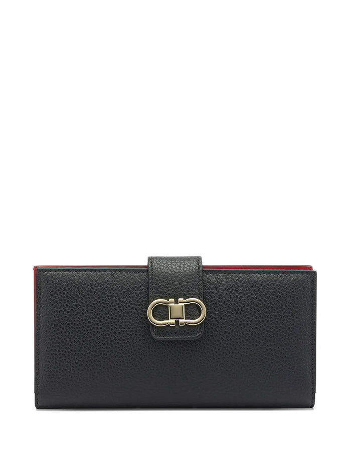 Ferragamo Gancini Grained Leather Continental Wallet