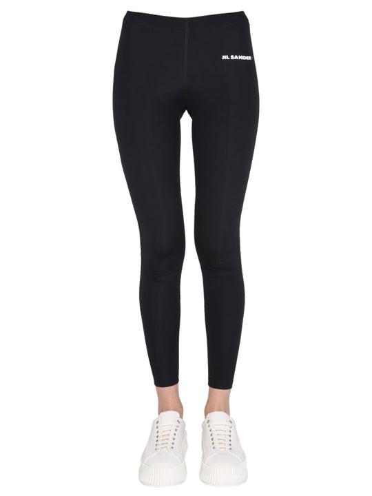 Jil Sander Logo Print Leggings