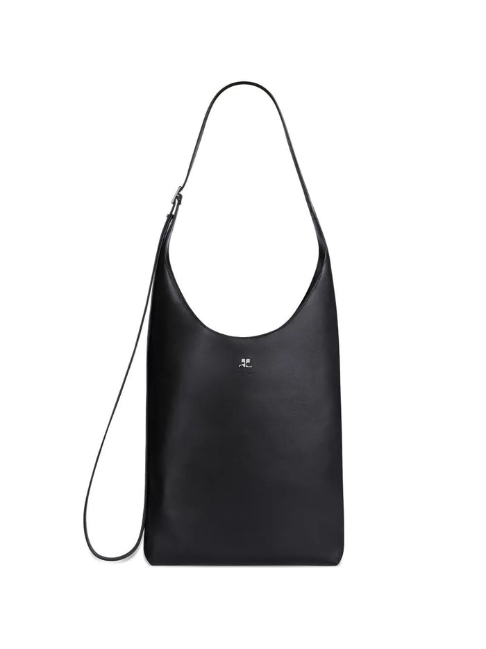 Courregès Large Melt Leather Shoulder Bag -  - Leather - Black
