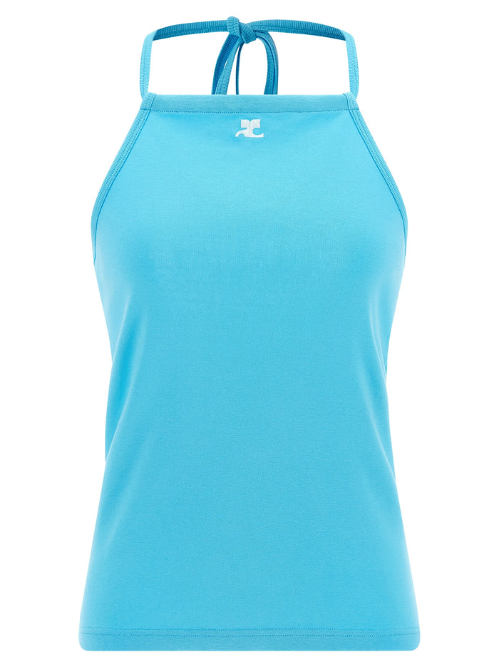 Courreges Logo Embroidery Tank Top