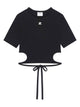 Courregès Ribbon Cut Out Contrast T-Shirt