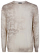 Avant Toi "Shelley" Marble Effect Light Cashmere Reversible Roundneck Pullover