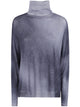 Avant Toi Gradient Effect High Neck Oversize Pullover With Slits