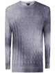 Avant Toi Gradient Effect Cashmere And Silk Braided Round Neck Pullover