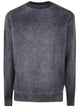 Avant Toi Hand Painted Cashmere And Wool Tonal Degrad? Jacquard Effect Round Neck Pullover