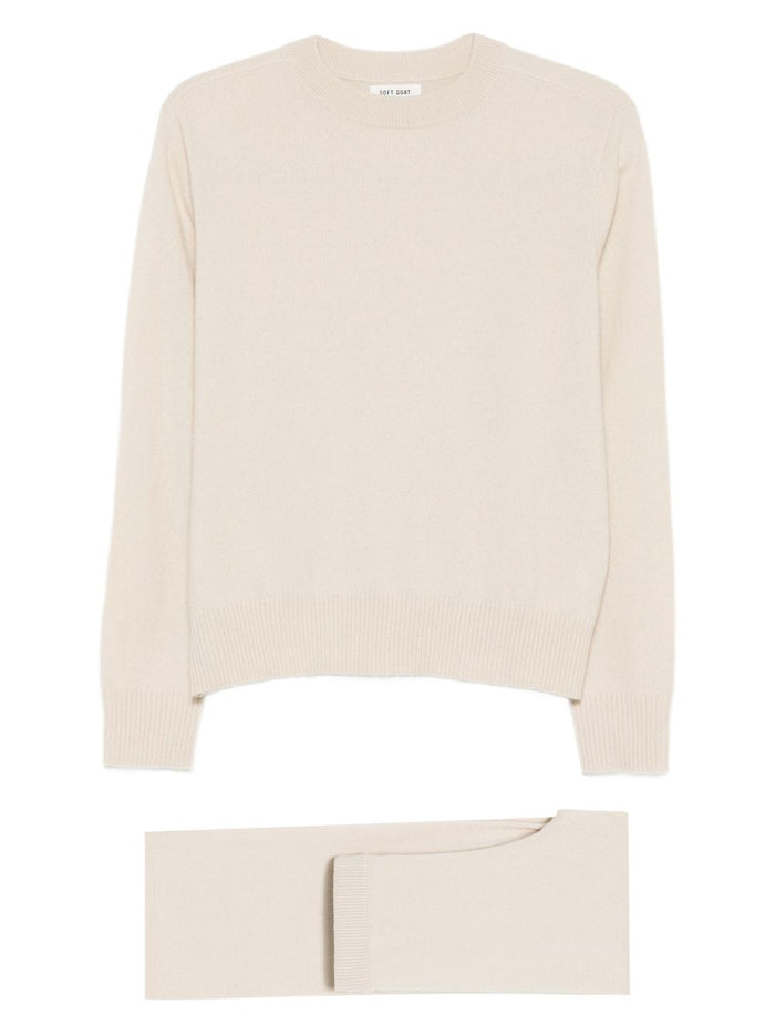 Soft Goat Trousers And Sweater Cashmere Set