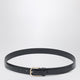 Toteme Black Leather Belt With Croc Effect