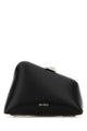 The Attico Black Leather Midnight Clutch