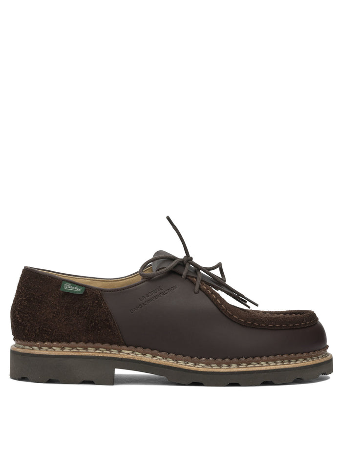 Paraboot Brown Leather Lace-Up Shoes