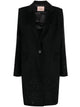 Twin-Set Black Wool Floral Embroidered Coat