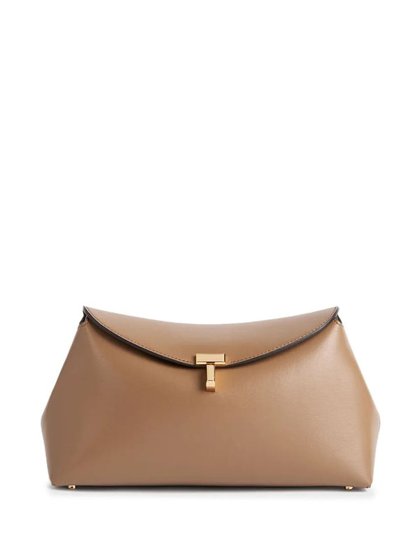 Toteme "T-Lock" Leather Clutch