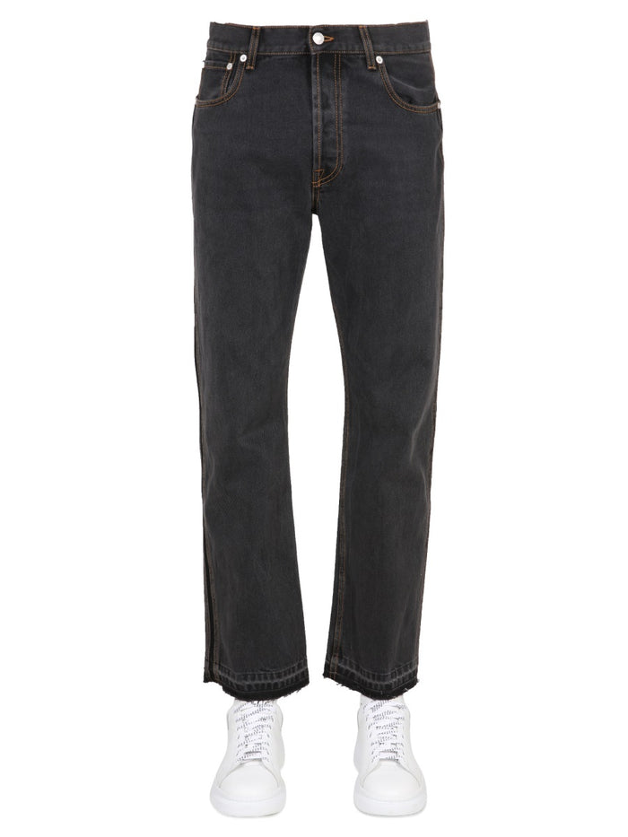 Alexander Mcqueen Raw Cut Jeans