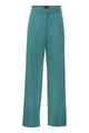 Max Mara Pianoforte Turquoise Satin Fiesta Wide-Leg Pant