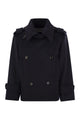 Max Mara Dark Blue Wool Blend Laveno Coat
