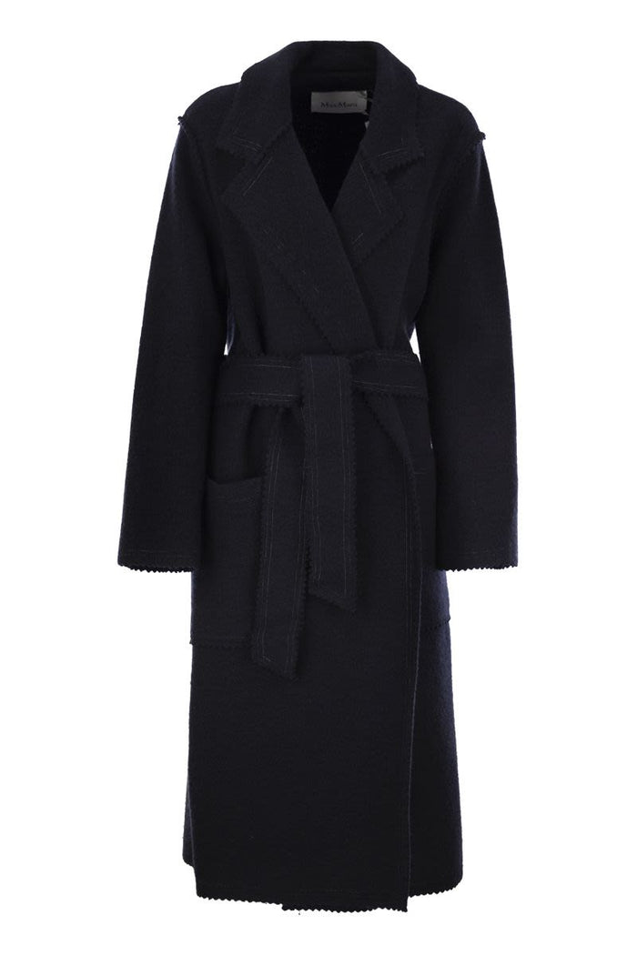 Max Mara Midnight Blue Wool Blend Jene Coat