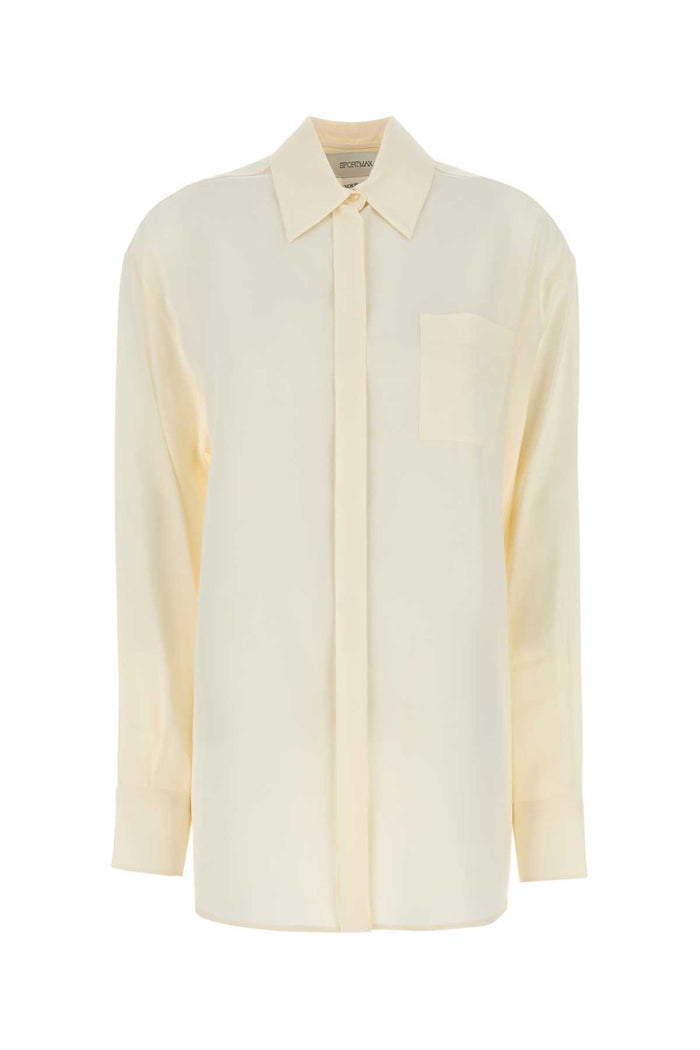 Max Mara Sportmax Ivory Silk Tonale Shirt