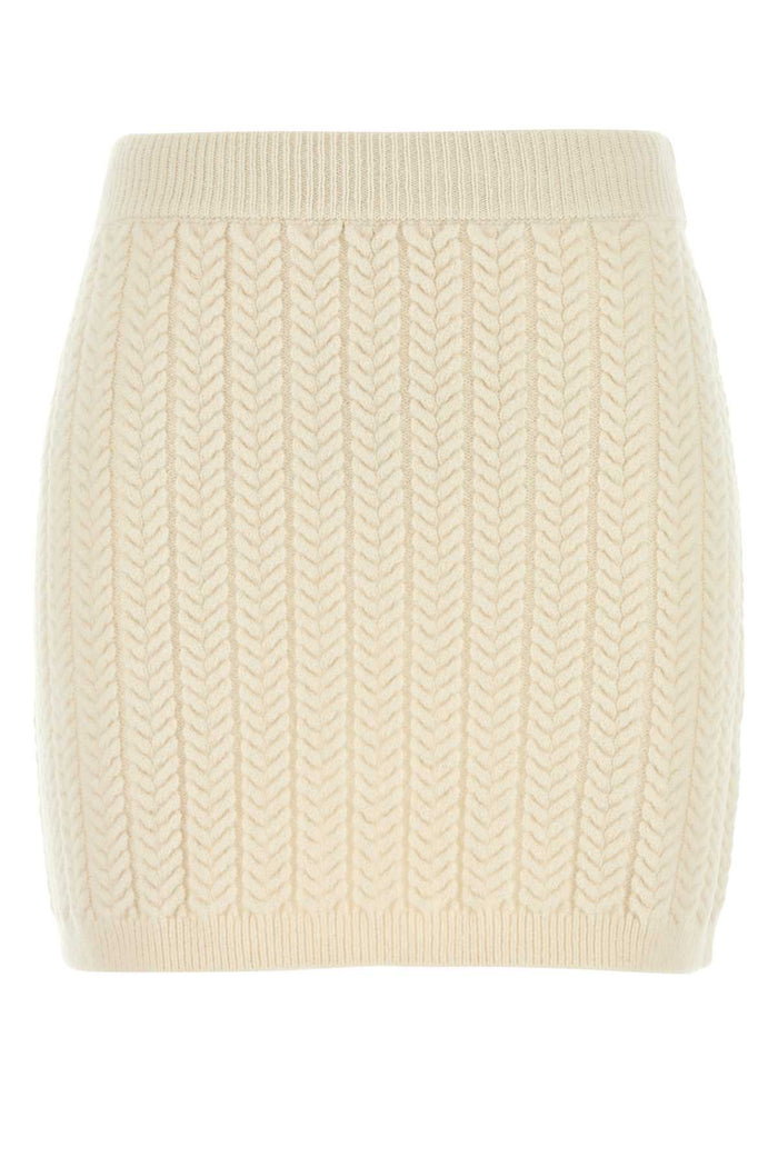 Max Mara Sportmax Ivory Wool Blend Earry1 Mini Skirt
