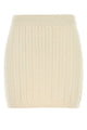 Max Mara Sportmax Ivory Wool Blend Earry1 Mini Skirt