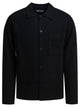 Nn07 Black Wool Acrylic Blend Polo Shirt