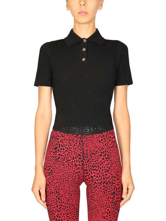 Michael By Michael Kors Polo Shirt With Logo Buttons