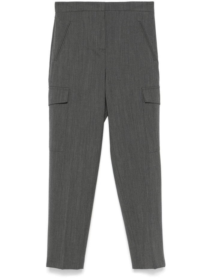 Twin-Set Anthracite Grey Mélange Cargo Trousers