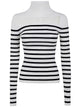 Jean Paul Gaultier Ribbed Mariniere Pullover With Transparent Window Detail
