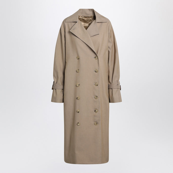 Toteme Beige Cotton Blend Doublebreasted Trench Coat