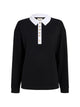 Khaite Faithful Silk Polo With Contrast Collar