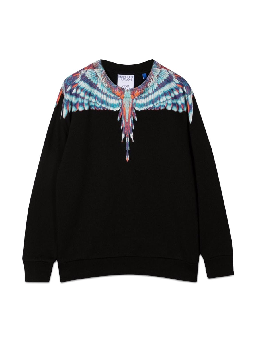 Marcelo Burlon County Of Milan Blue Birds Wings Crewneck