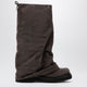 The Attico Robin Combat Boots In Suede, Dark Grey