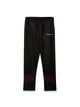 Vision Of Super Black Pants With Red Embroidered Flames